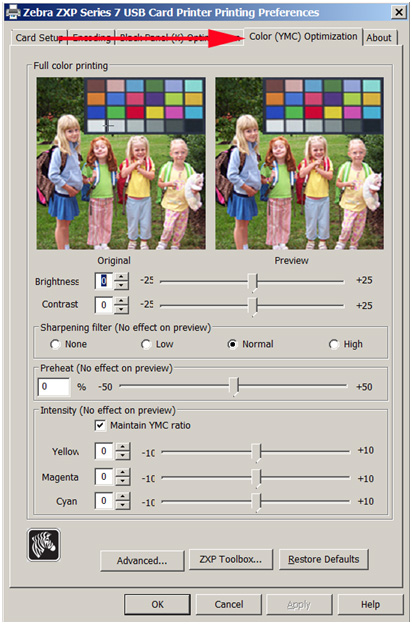 How to Adjust the Print Head Power on a Zebra ZXP Series 7