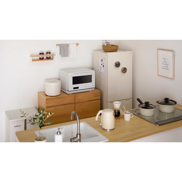 アイリスオーヤマ スチームオーブンレンジ 18L MO-F1808-CW 1台 - アスクル