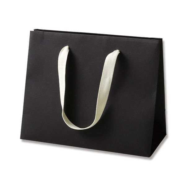 ケース販売】HEIKO 紙袋 カラーハンドルバッグ LW ブラック 005390600