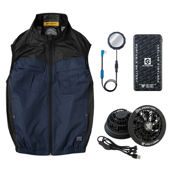 エレクトリックファン付きウェア ネイビー 6L エレクトリックファン