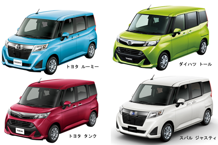 写真で比較！トヨタ ルーミー/タンク・ダイハツ トール・スバル