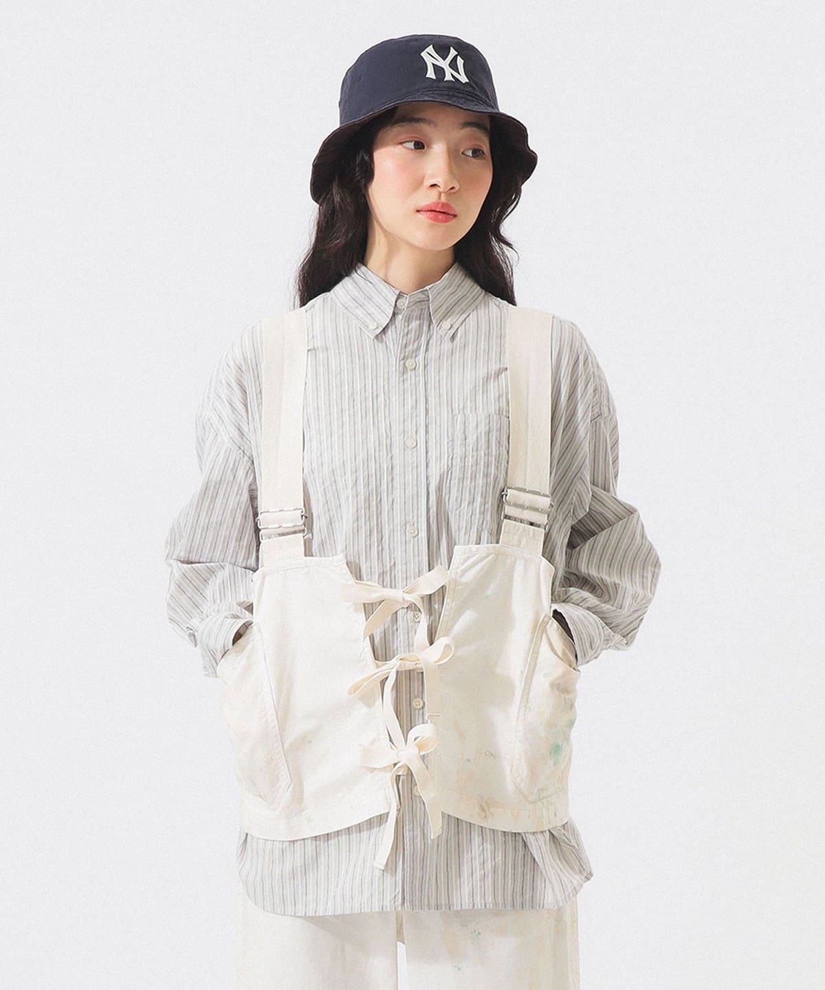 BEAMS BOY（ビームス ボーイ）ホワイト ペイント ベスト（トップス