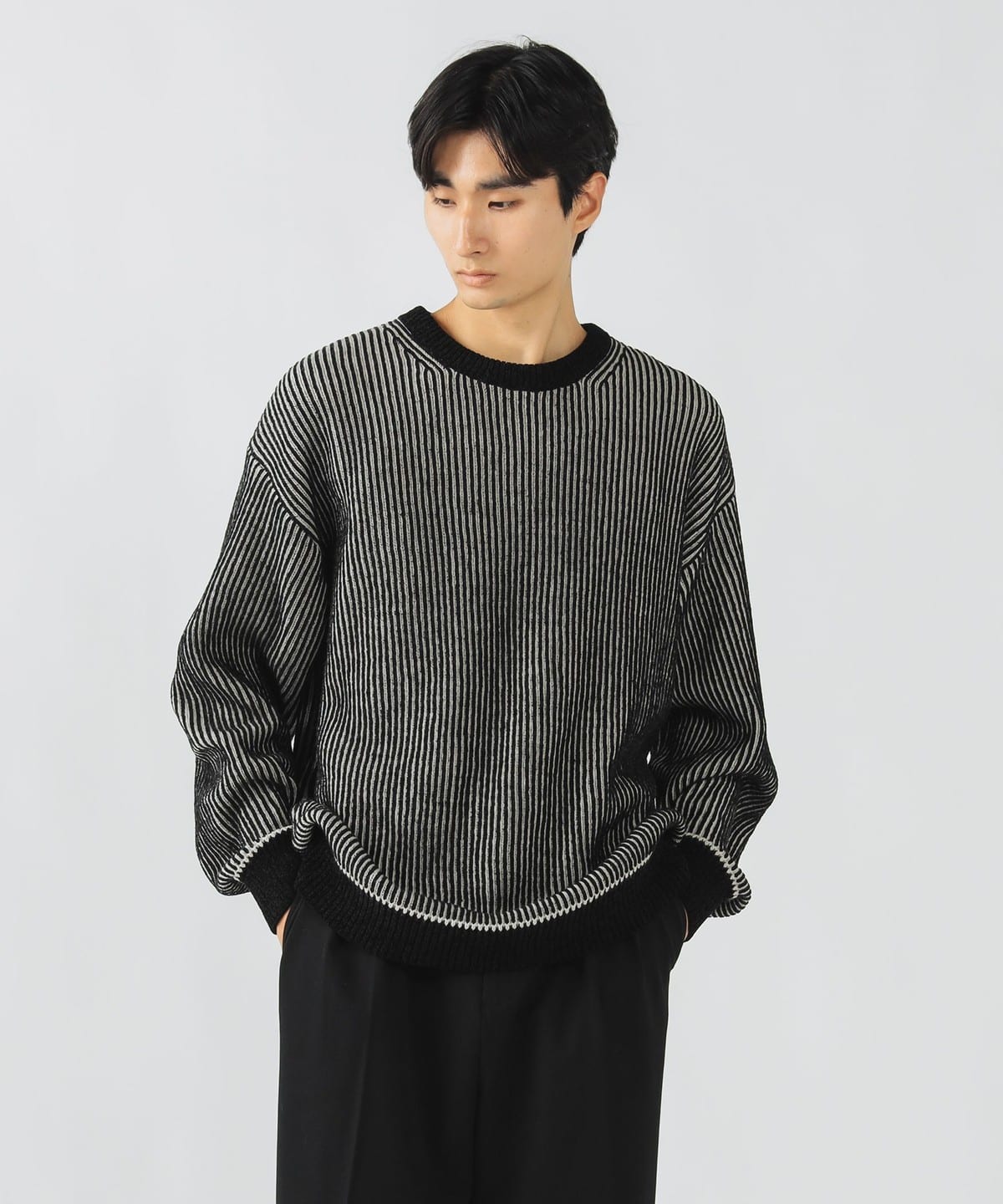 BEAMS HEART（ビームス ハート）アゼ プレーティング クルーネック