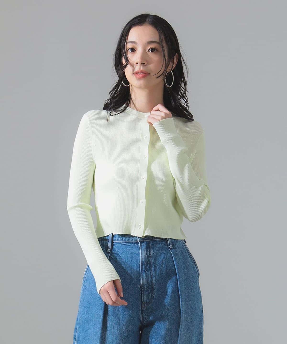 Demi-Luxe BEAMS（デミルクス ビームス）18ゲージ リブ クルーネック