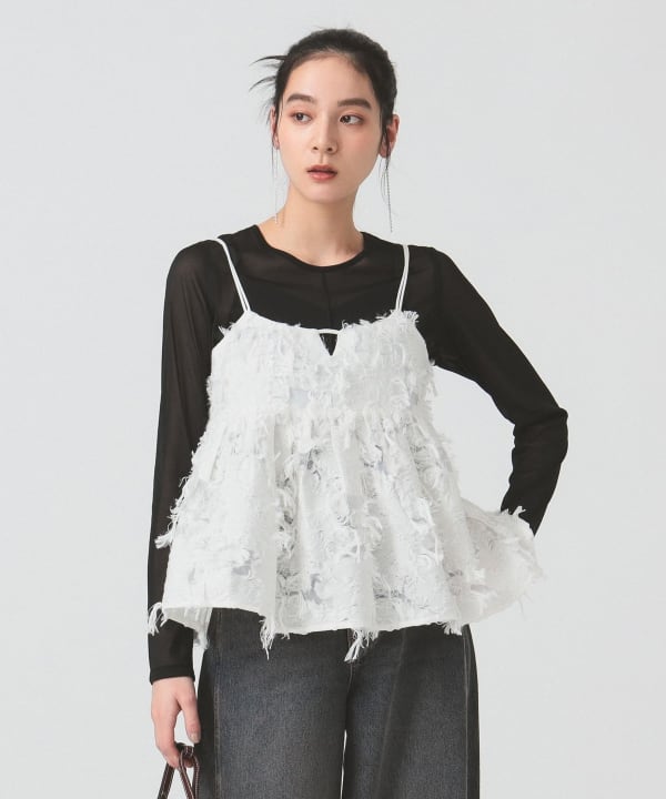 Ray BEAMS Ray BEAMS Jacquard Camisole (T-shirts, Cut and Sewn