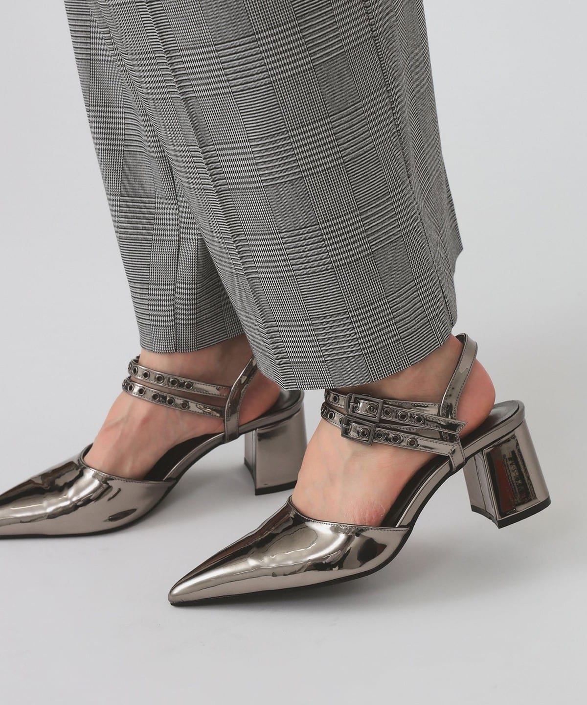 Ray BEAMS（レイ ビームス）ダブル ベルト ヒール パンプス（シューズ