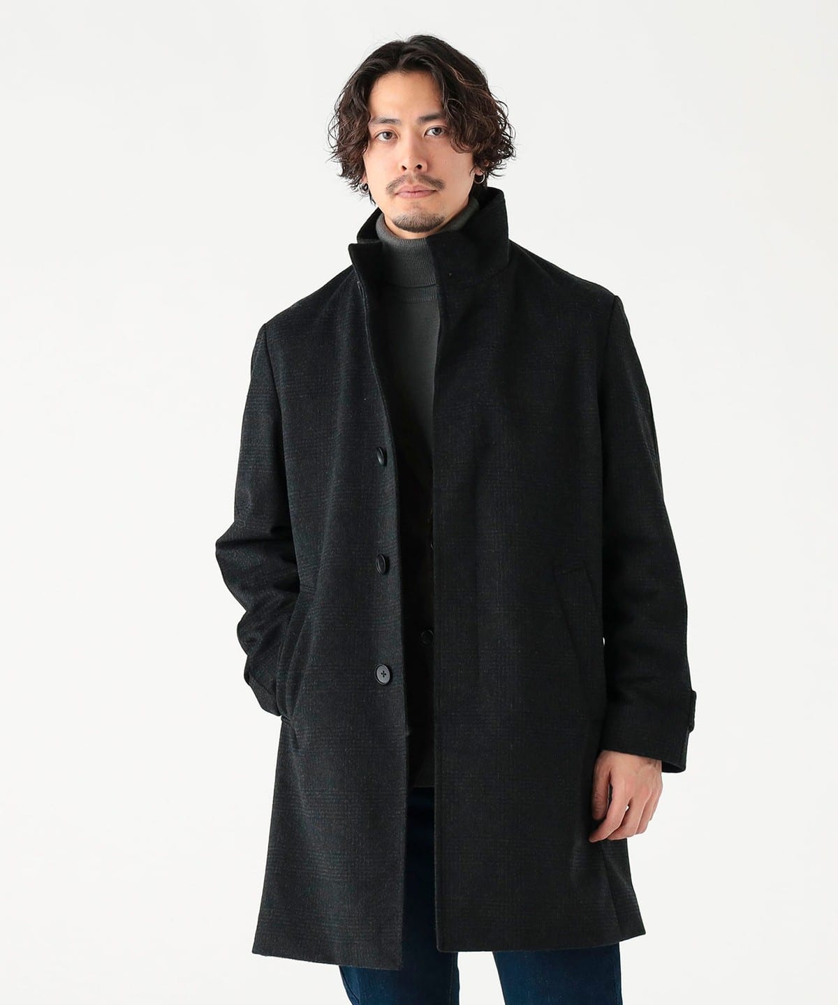B:MING by BEAMS B:MING by BEAMS Tasmanian Wool Stand Collar Coat