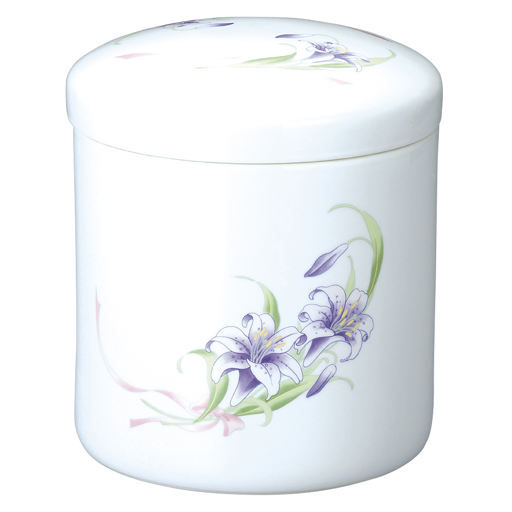 骨壷（骨壺） 紫花 7寸 | 仏壇・仏具 滝田商店