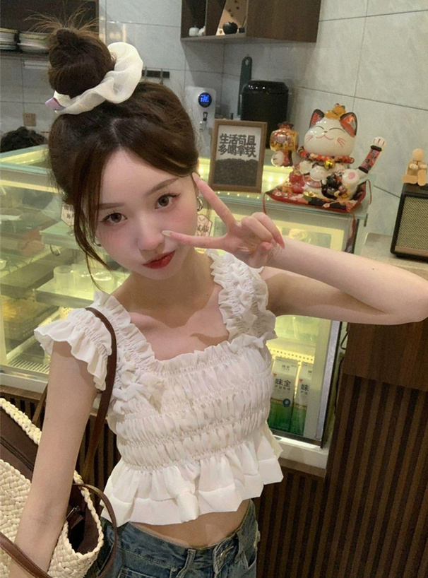 シャーリングフリルキャミソールブラウス[ac2419] | レディース