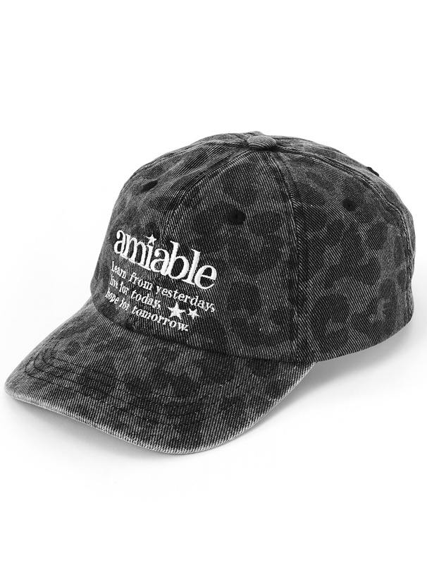 レオパード柄ピグメントロゴ刺繍キャップ[bl166] | レディース