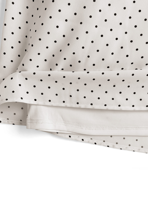 ドット柄ショルダーリボンキャミソールワンピース[gn484] | レディース