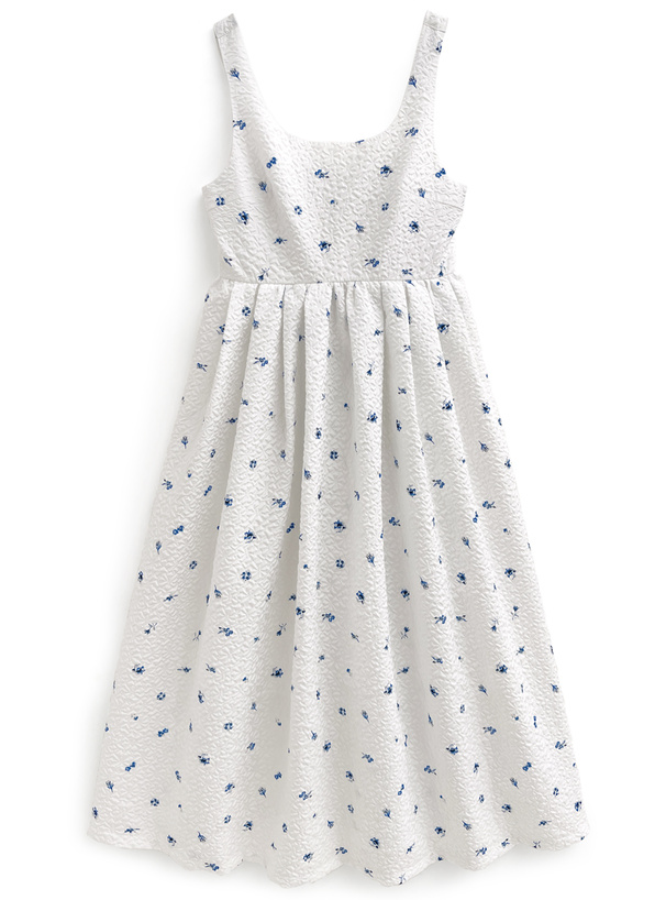 花柄ジャガードフレアワンピース[gn389] | レディースファッション通販