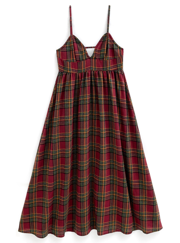 チェック柄フレアキャミワンピース[gc265] | レディースファッション