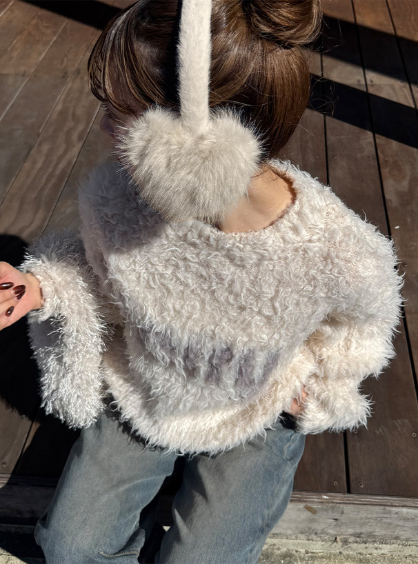 ハートファーイヤーマフラー[dd413] | レディースファッション通販の