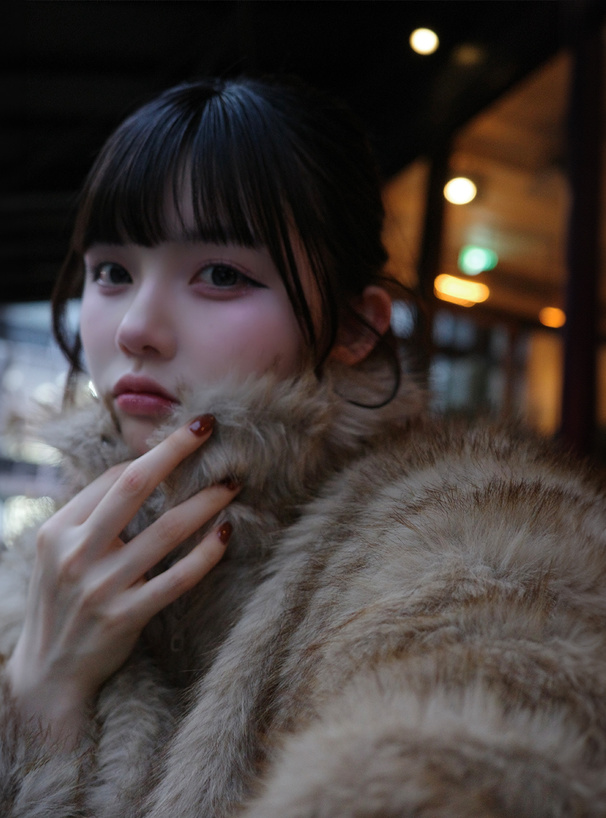 ショート丈ファージャケット[dpk409] | レディースファッション通販の