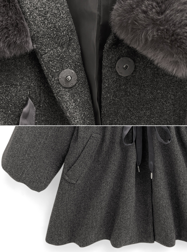 ファー付きフードドロストコート[kz576] | レディースファッション通販