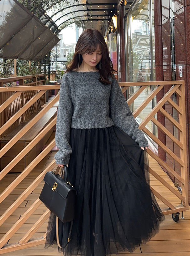 モヘヤタッチショート丈ニットトップス[mb1592] | レディース