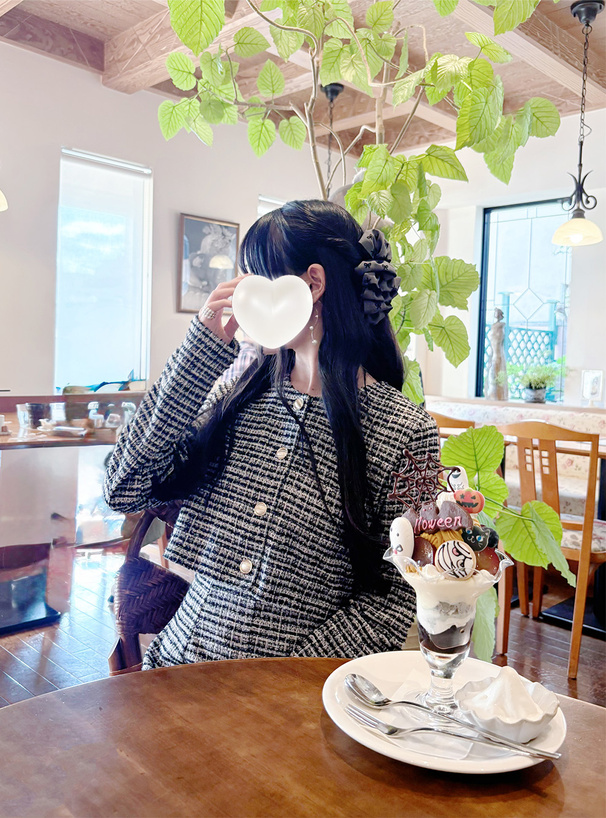 ツイードジャケット×インパン裏地付きフレアミニスカートセットアップ