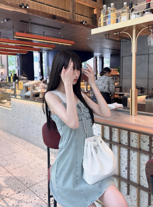 デニムリボンキャミソールミニワンピース[ta283] | レディース