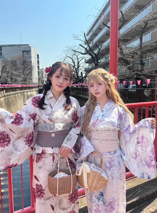 ダリア柄浴衣セット[tu1496] ダリア柄浴衣セット[tu1496] | レディース