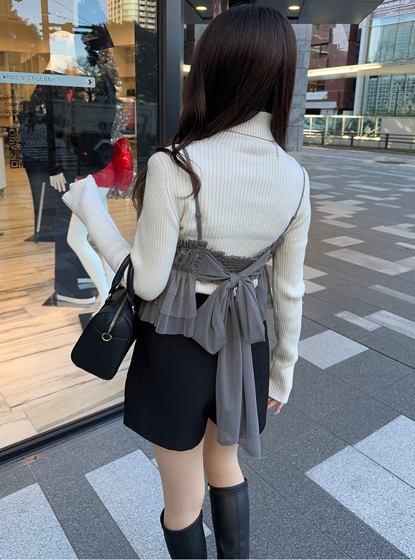 チュールシアーバックリボンビスチェ[tw1141] | レディース