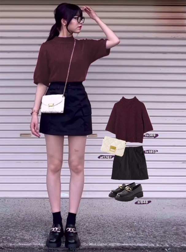 クロップドニットトップス[ze369] | レディースファッション通販の