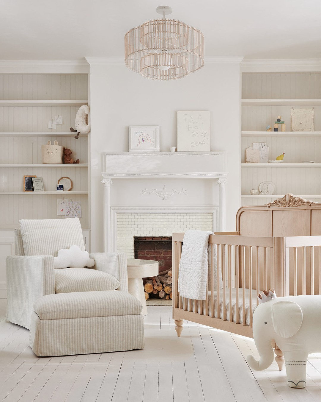 Lennox Carved Natural Wood Kids Armoire by Leanne Ford | Crate & Kids