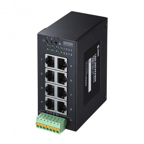 スイッチングハブ（産業用・Giga対応・ギガビット・高耐久・8ポート