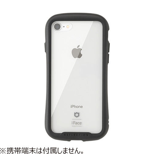 iPhone8／7】iFace Reflection 強化ガラスクリアケース ブラック