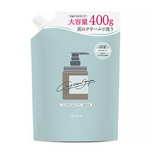 ココネ（cocone） クレイクリームシャンプー リペア 詰め替え 400g