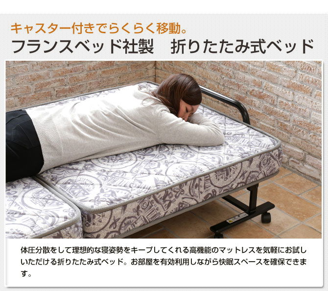 フランスベッド 折りたたみベッド シングル NEWパンテオン（山折り式