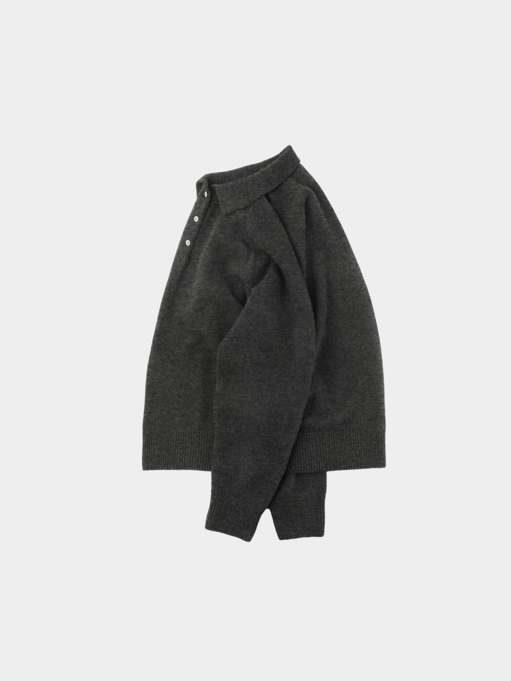 Yak Wool Classic Collar Knit (Charcoal) : 해브해드 Havehad | 바른