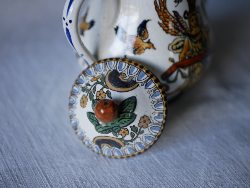 GIEN ジアン ポットとカップ＆ソーサー フランスアンティーク