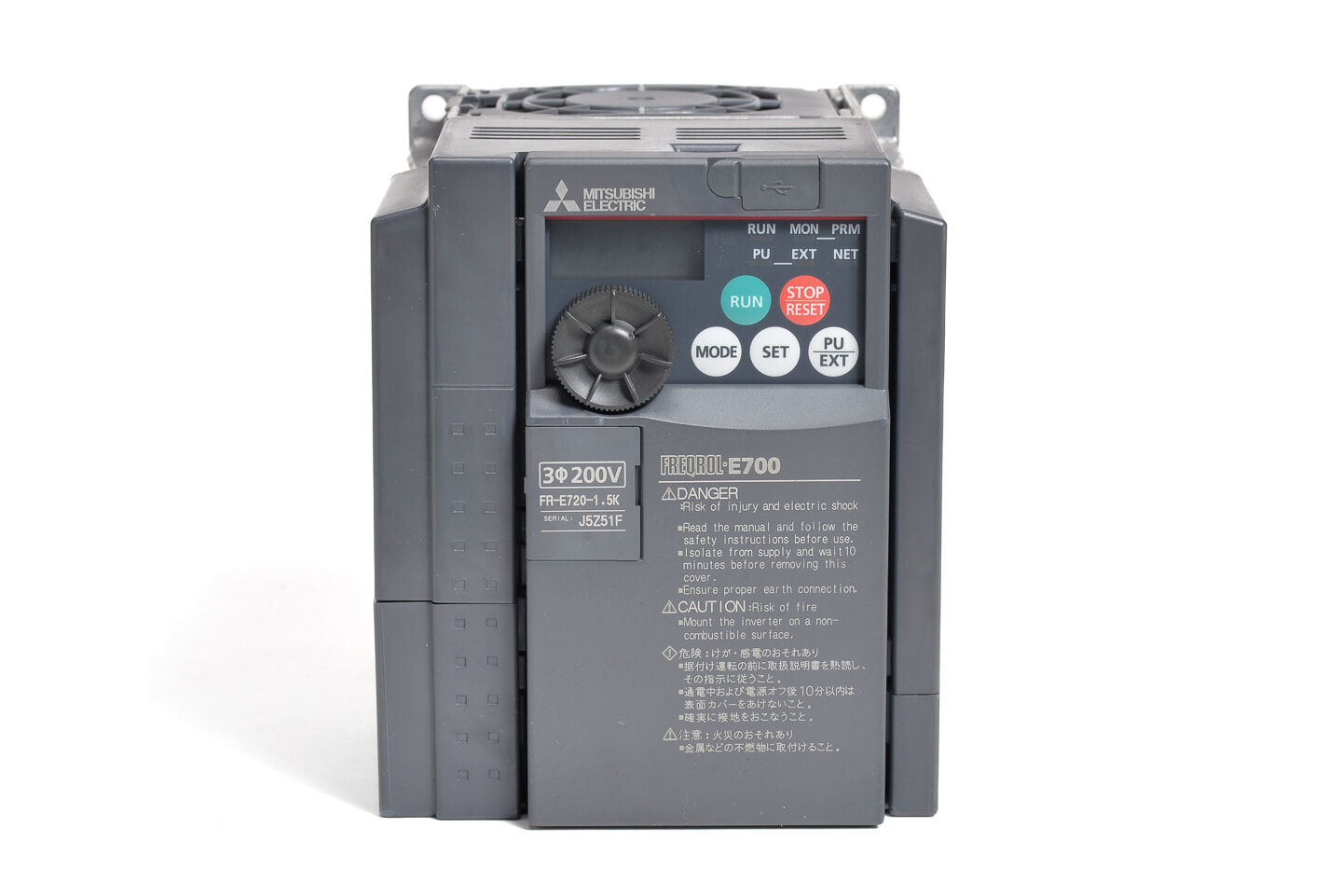 三菱 インバータ FR-E720-1.5K (通電時間51100h) | 保守部品.com