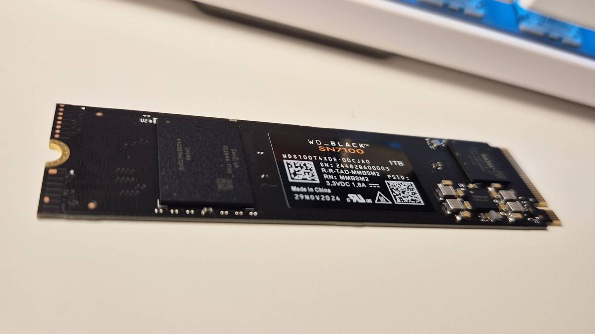 The 1TB WD Black SN7100 SSD isn't quite as speedy as I hoped, but