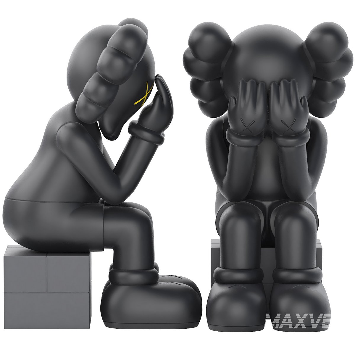 kaws passing through open edition vinyl figure 3d model Download Maxve