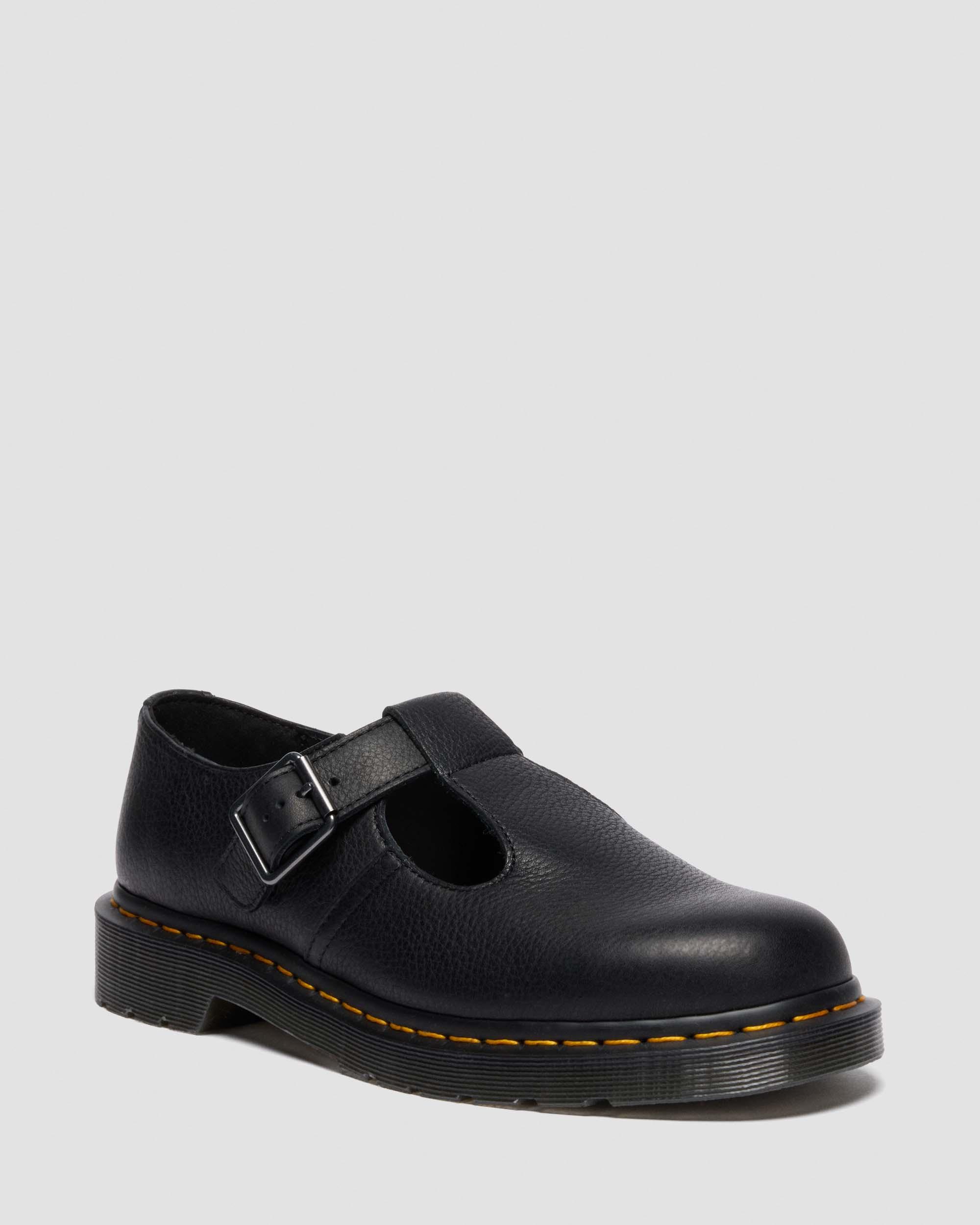 8065 Virginia Leather Mary Jane Shoes in Black | Dr. Martens