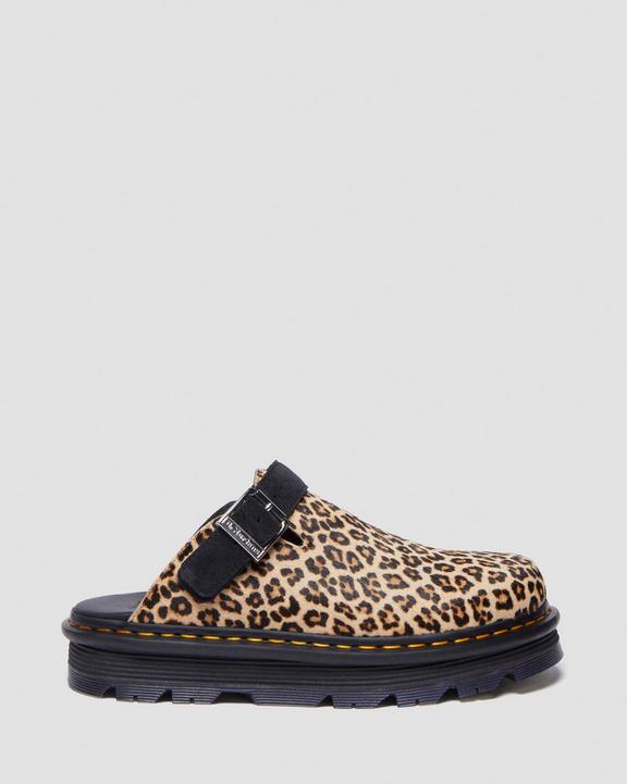 Zebzag Leopard Casual Slingback Platform Mules in Light Tan | Dr