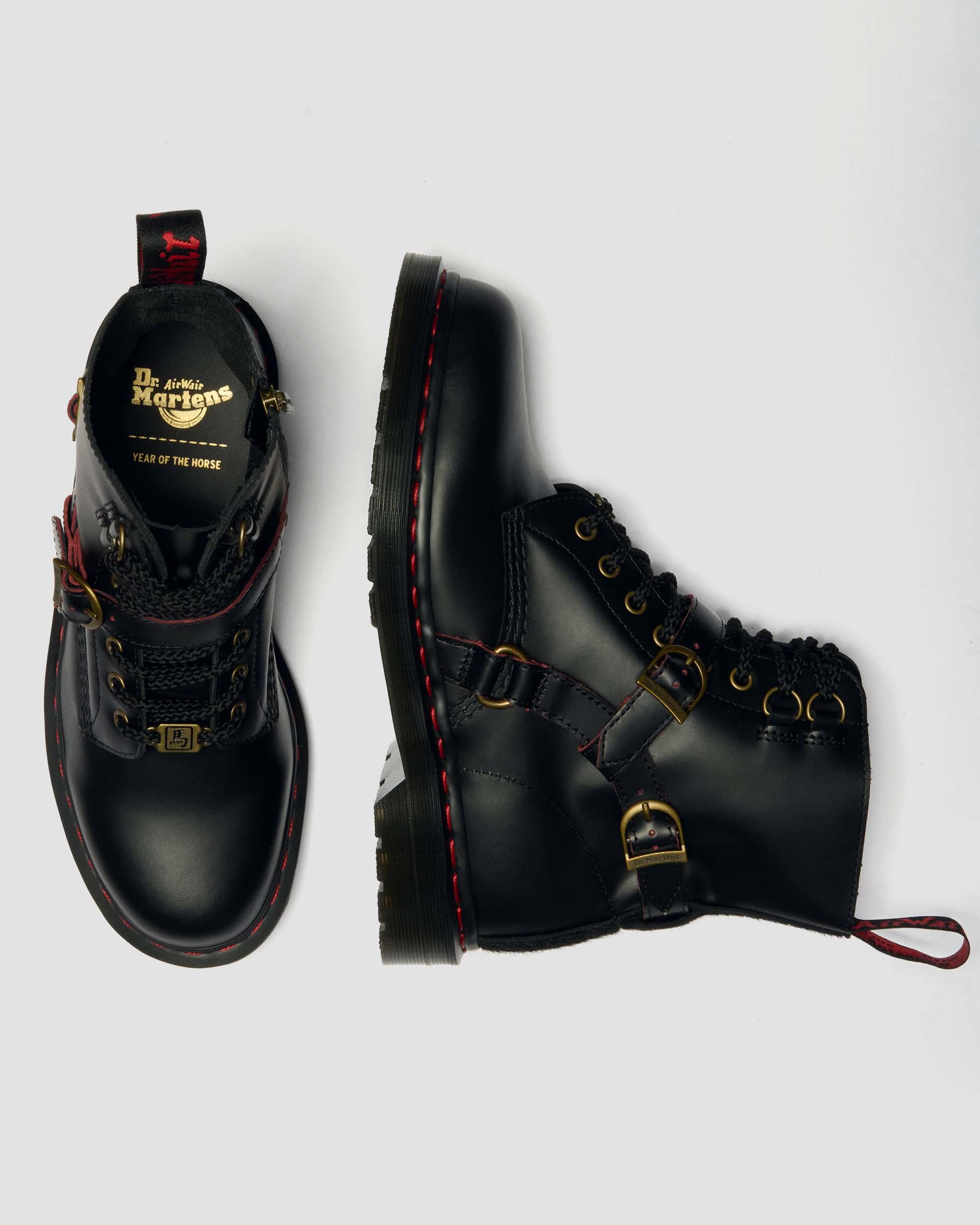 1460 Year Of The Horse Leather Boots in Black | Dr. Martens