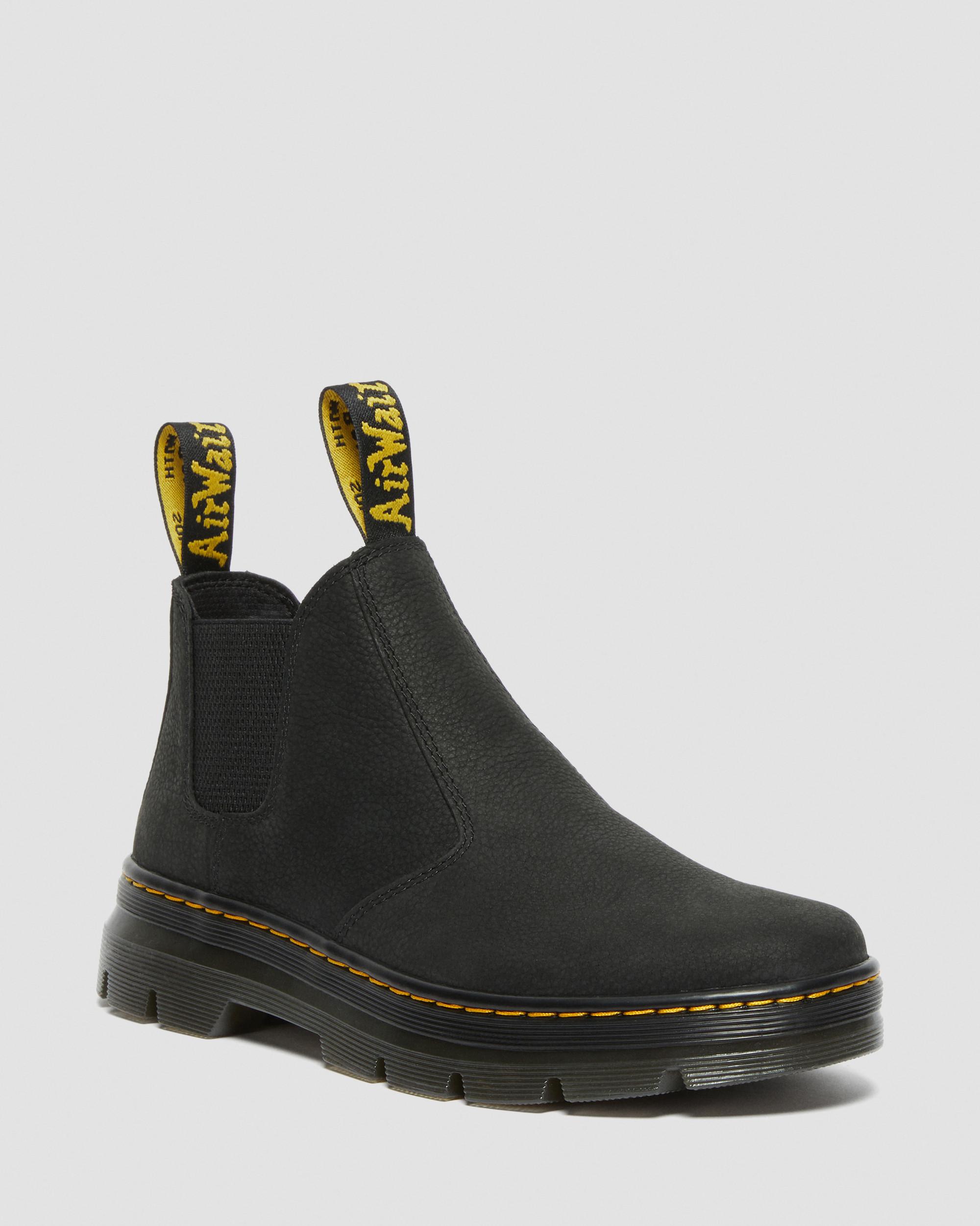Hardie II Leather Chelsea Work Boots in Black | Dr. Martens