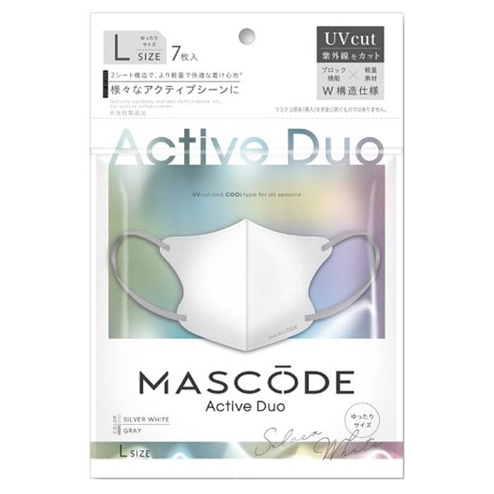 マスコード アクティブデュオ L7枚 シルバーホワイト Lサイズの通販