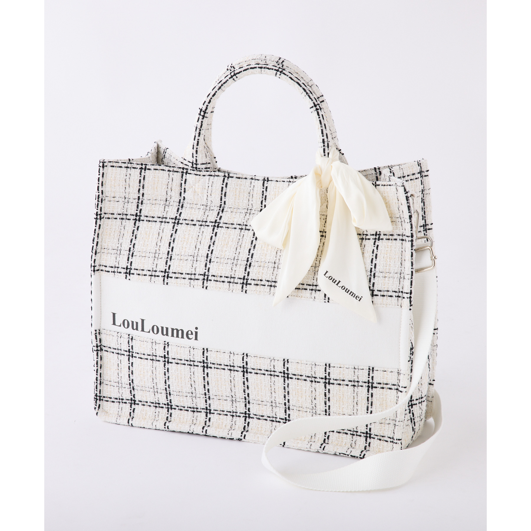 LouLoumei】キャリーオンツイードトートバッグ | ファッション通販