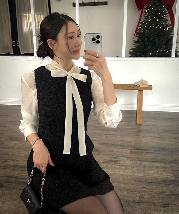 バックゴムブラックデニム半袖ミニワンピース | ファッション通販