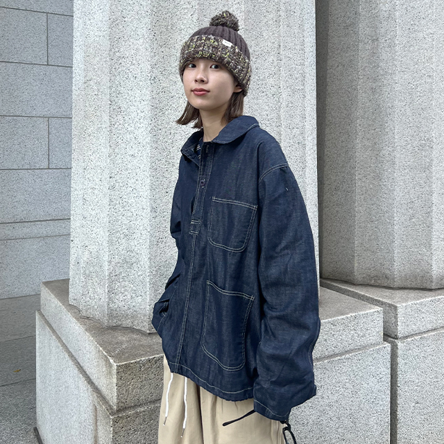 ユニセックス)ステッチデニムアノラック | ファッション通販サイト NUGU