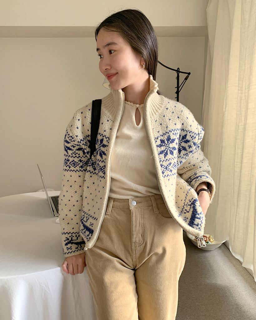 ノルディックジップカーディガン | ファッション通販サイト NUGU