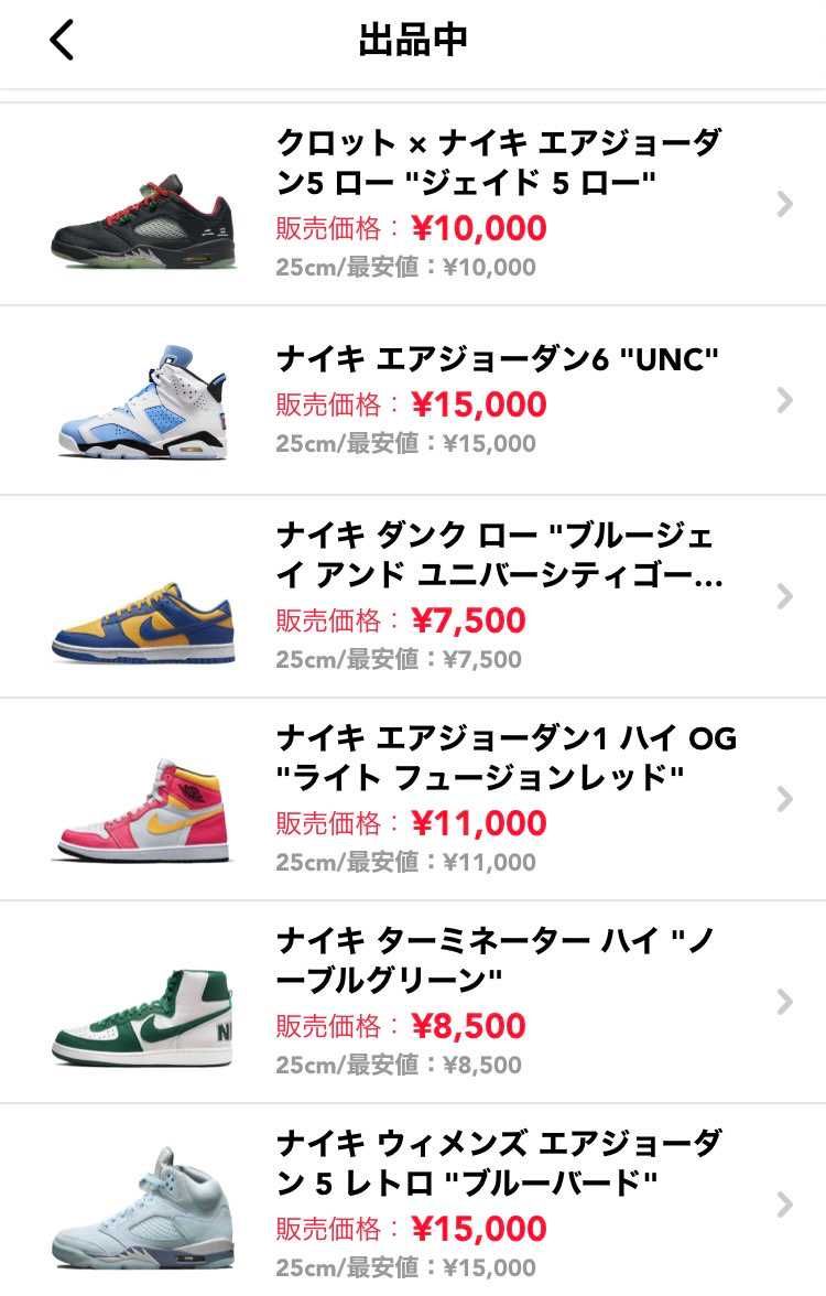 ナイキ GS エアジョーダン6 