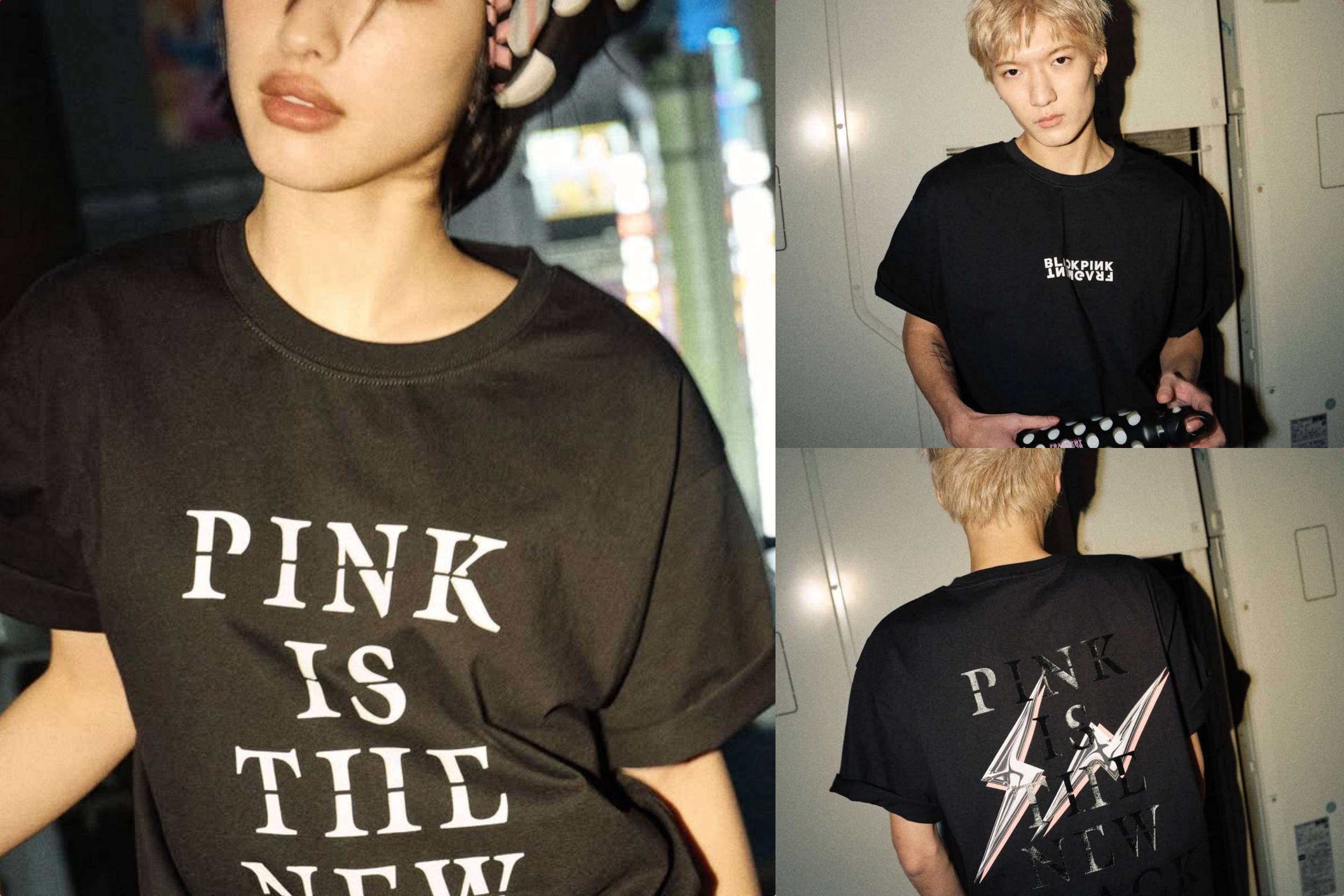 ブラックピンク フラグメント Tシャツ Fragment x BLACKPINK Pink Is