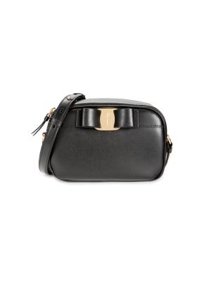 FERRAGAMO Leather Vara Bow Crossbody Bag on SALE | Saks OFF 5TH