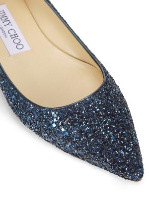 Jimmy Choo ​Alina Glitter Pointed-Toe Flats on SALE | Saks OFF 5TH