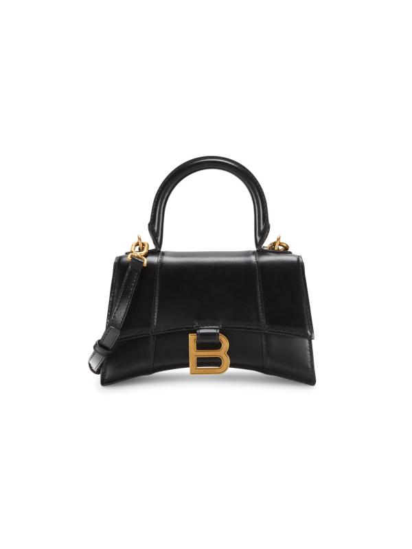 Balenciaga Small Hourglass Leather Top Handle Bag on SALE | Saks